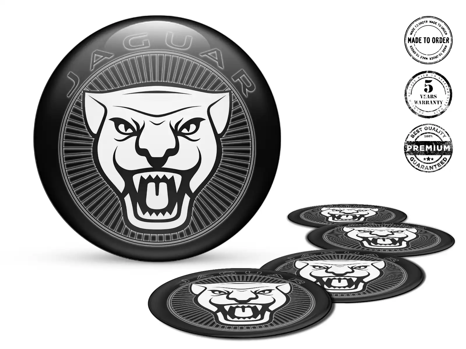 Jaguar Calcomanías de Aro Edición Emblemas Estilo de Silicona